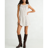 Women's Fashionable Two-Tone Striped A-Line Dress with Ruffled Collar