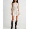 Women's Fashionable Two-Tone Striped A-Line Dress with Ruffled Collar