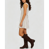 Women's Fashionable Two-Tone Striped A-Line Dress with Ruffled Collar